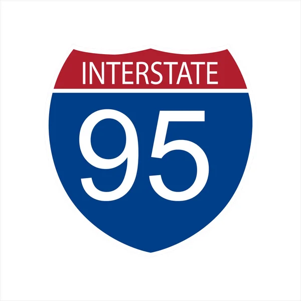 Interstate highway weg — Stockvector