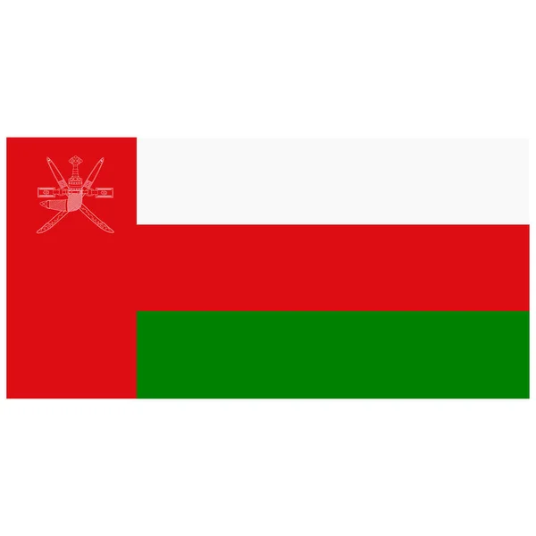 Oman flagga vektor — Stock vektor