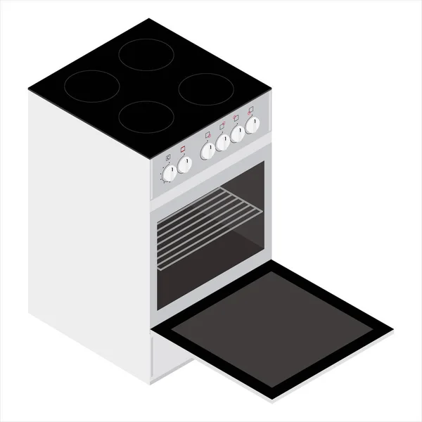 Estufa de cocina isométrica — Vector de stock