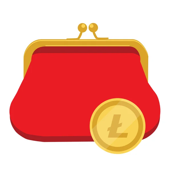 Litecoin plånbok koncept — Stock vektor
