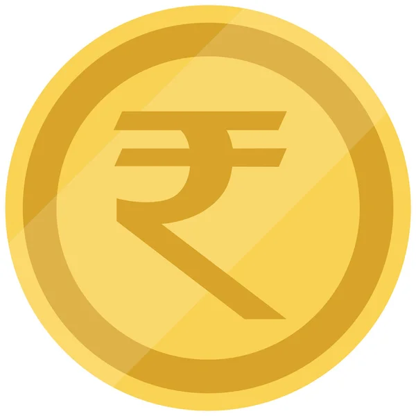 Indiska rupier ikonen — Stock vektor