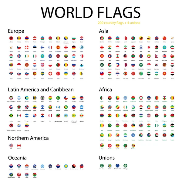 Флаги круглого мира — стоковый вектор
