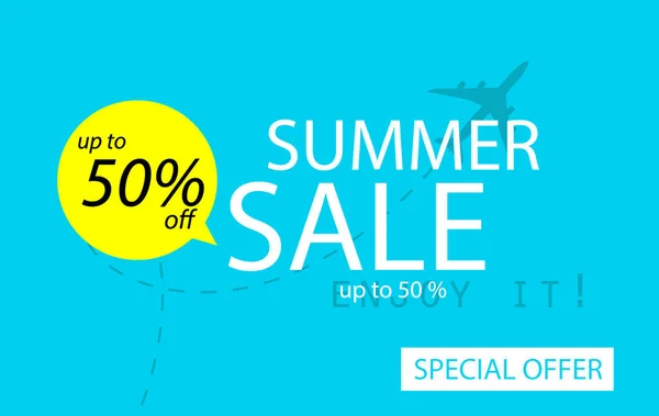 Sale banner template design. Summer sale special offer. — Stock Vector