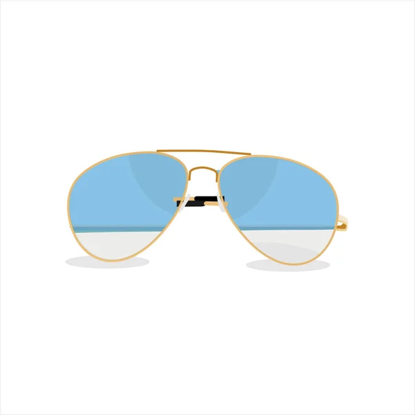 Gafas de sol Aviator. Hola verano. Hora de verano. — Archivo Imágenes Vectoriales