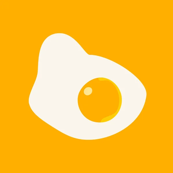 Jaja smażone izolowane na żółtym tle. — Wektor stockowy