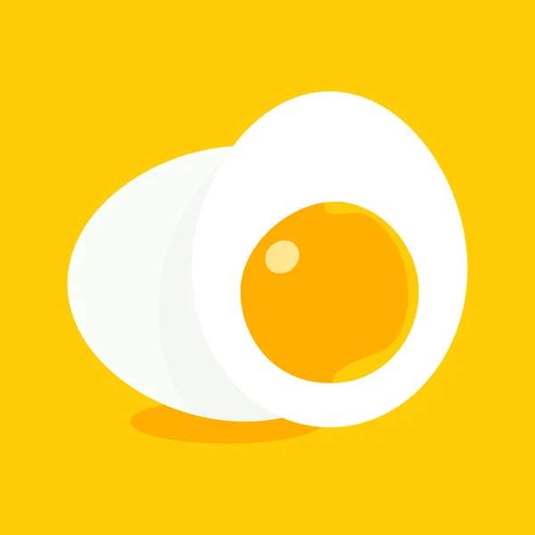Jaja gotowane izolowane na żółtym tle. — Wektor stockowy