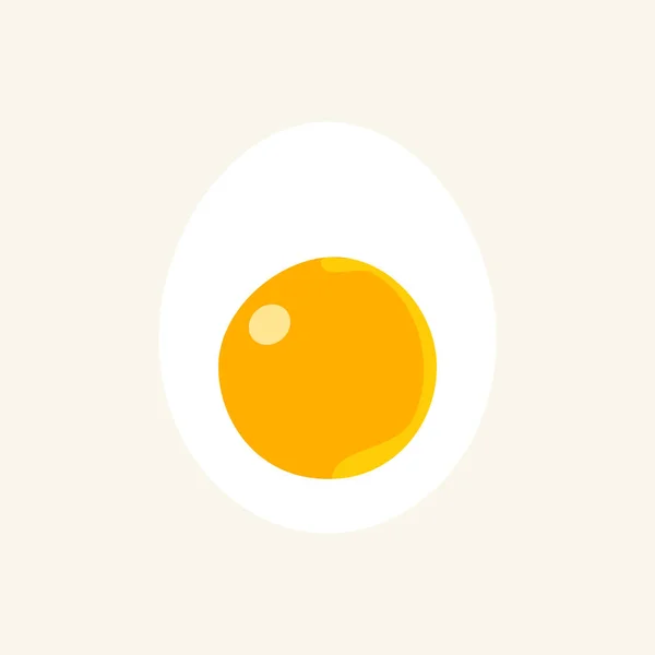 Kaynamış yumurta arka planda izole edildi. — Stok Vektör