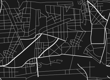 Vektör illüstrasyon şehir haritası. Yolların şeması.