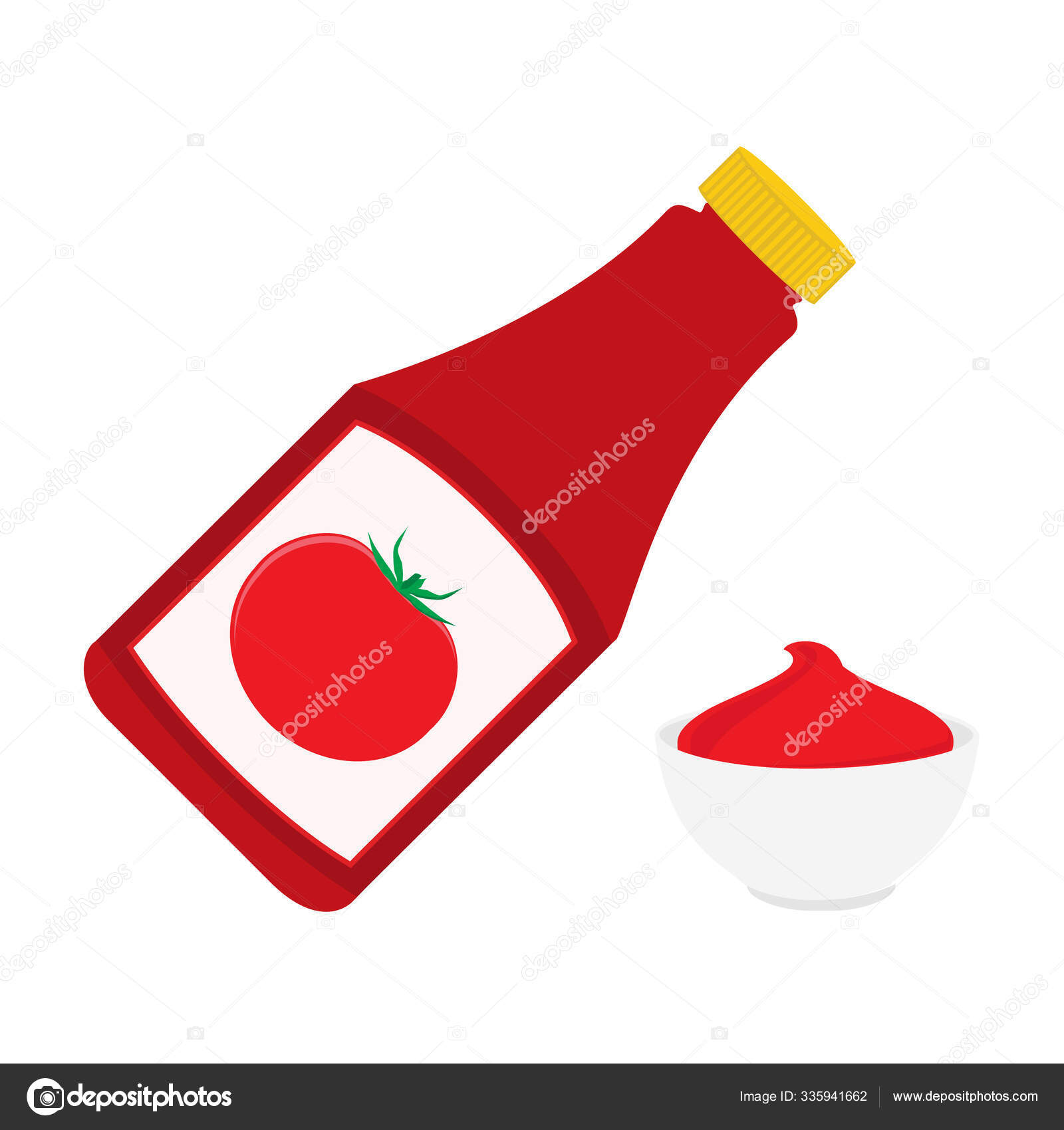 Tomato ketchup label design Stock Photos, Royalty Free Tomato ketchup label  design Images | Depositphotos
