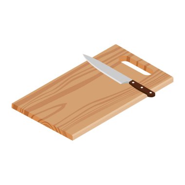 Tahta kesme tahtası beyaz arkaplanda izole edildi