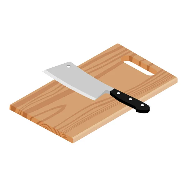 Wooden cutting board isolated on white background — Stock Photo, Image