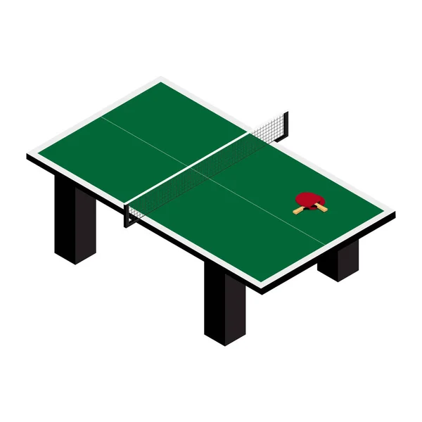 Table Ping Pong Verte Solitaire Sur Fond Blanc — Photo