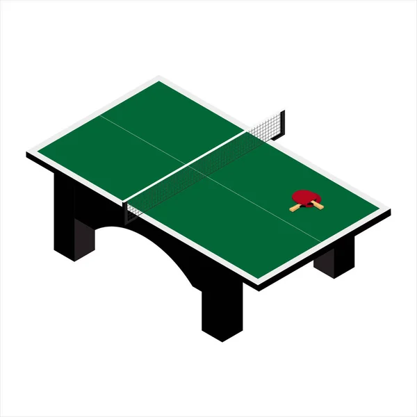 Beyaz Zemin Üzerine Yeşil Ping Pong Tablo Solated — Stok fotoğraf