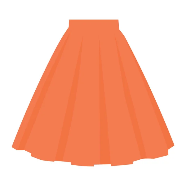 格栅橙色裙模板 设计时尚女性插图 女式泡沫裙 — 图库照片