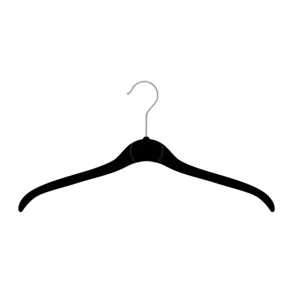 Black Plastic Coat Hanger Clothes Hanger White Background — Stock Photo, Image