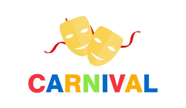 Cartão Carnaval Banner Desenho Tipográfico — Fotografia de Stock