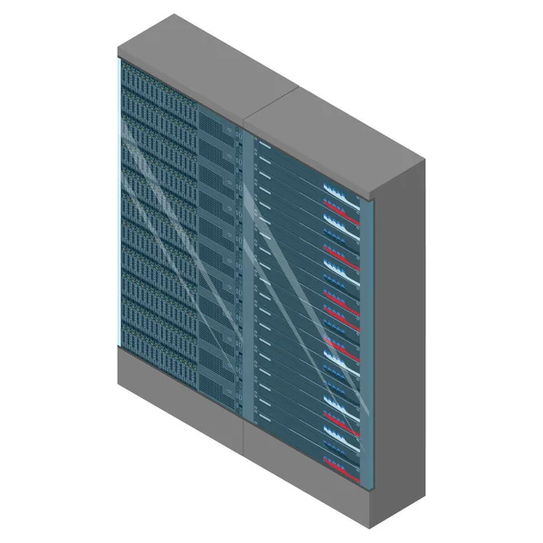 Network Workstation Server Raumkonzept Serverschränke — Stockfoto
