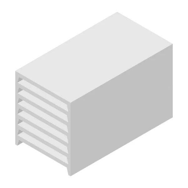 Stack Prefabricerade Betong Fasta Block Isometrisk Isolerad Vit Bakgrund — Stockfoto