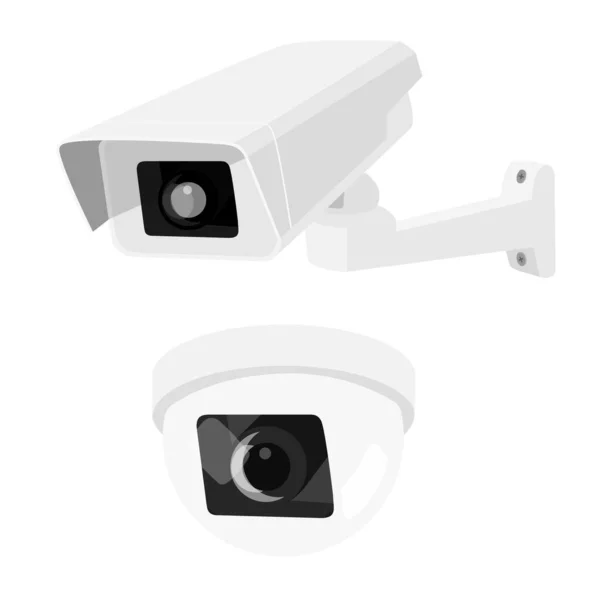 Cctv Überwachungskamera Set Isometrische Ansicht Der Sammlung Isoliert Auf Weißem — Stockfoto
