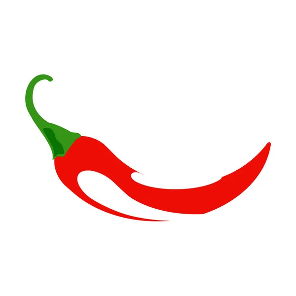 Chili Peper Rode Hete Peper Pictogram Geïsoleerd Witte Achtergrond Vectorillustratie — Stockvector