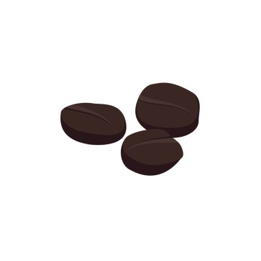 Kahverengi ve siyah kahve çekirdeği vektörü izole, espresso, cappuccino