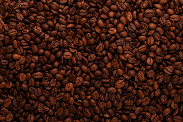 Fondo de los granos de café tostados — Foto de Stock