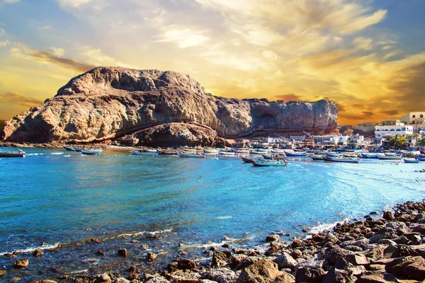 Nice view of the Gulf of Aden in Yemen, at sunset — Stock Photo, Image