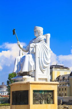 Justinian Üsküp, Makedonya için ilk anıt