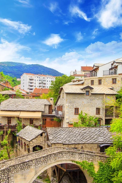Beautiful views of the Brankovac Historic District of Mostar in Bosnia and Herzegovina — Stock Photo, Image