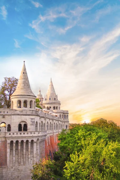 Balıkçılar burçlarından Budapeşte, Macaristan ve kulenin güzel manzara