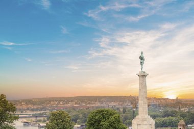 Belgrad, Sırbistan için Belgrad Kalesi yakınındaki kazanan Anıtı güzel görünümü