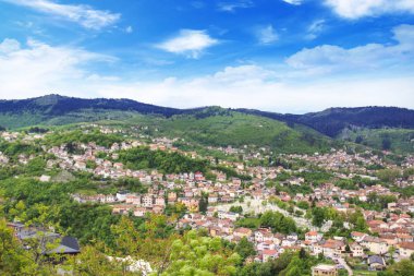 Güneşli bir şehir Saraybosna, Bosna-Hersek, güzel görüntüsü