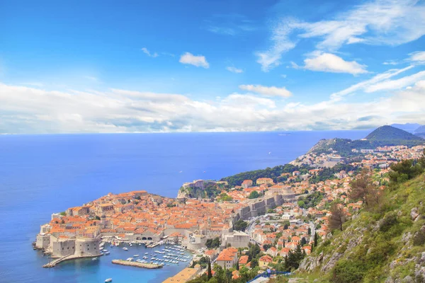 Bella Vista Sulla Città Storica Dubrovnik Croazia Una Giornata Sole — Foto Stock