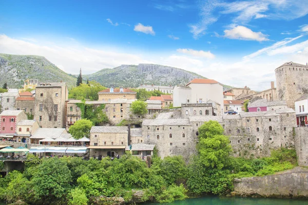 Piękny Widok Miasto Mostar Bośnia Hercegowina — Zdjęcie stockowe