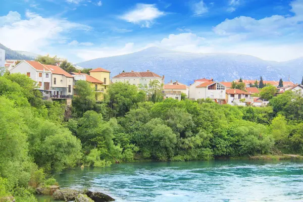 Hermosa Vista Ciudad Mostar Bosnia Herzegovina —  Fotos de Stock