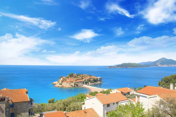 Stefan Sveti Stefan Island Resort Güzel Manzarasına Budva Riviera Budva — Stok fotoğraf