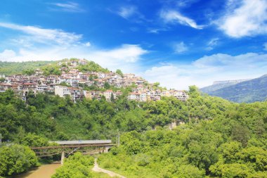 St. Stefan (Sveti Stefan) Island resort güzel manzarasına Budva Riviera, Budva, Karadağ güneşli bir günde