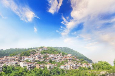 Güzel manzarasına Tsarevets dağlarında Veliko Tirnovo, Bulgaristan