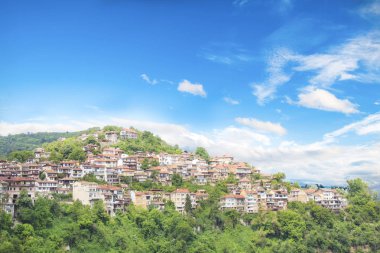 Güzel manzarasına Tsarevets dağlarında Veliko Tirnovo, Bulgaristan