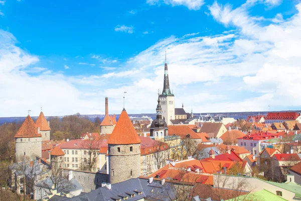 Hermosa Vista Torre Kik Tallin Estonia Día Soleado — Foto de Stock