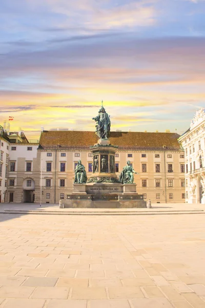 Denkmal Für Kaiser Franz Josef Gasthof Der Bourg Wien Österreich — Stockfoto