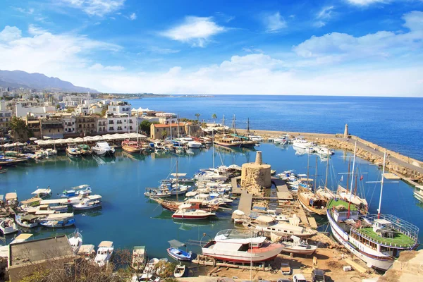 Hermosa Vista Bahía Kyrenia Kyrenia Girne Norte Chipre — Foto de Stock