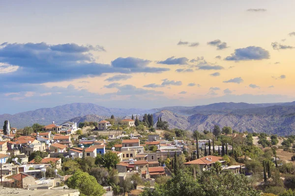 Vacker Utsikt Över Den Pittoreska Byn Hantverkare Lefkara Cypern — Stockfoto