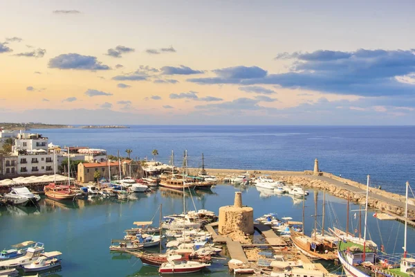 キレニア Girne 北キプロスのキレニア湾の美しい景色 — ストック写真