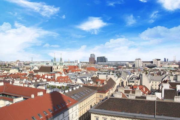 Vista Ciudad Desde Plataforma Observación Catedral San Esteban Viena Austria — Foto de Stock