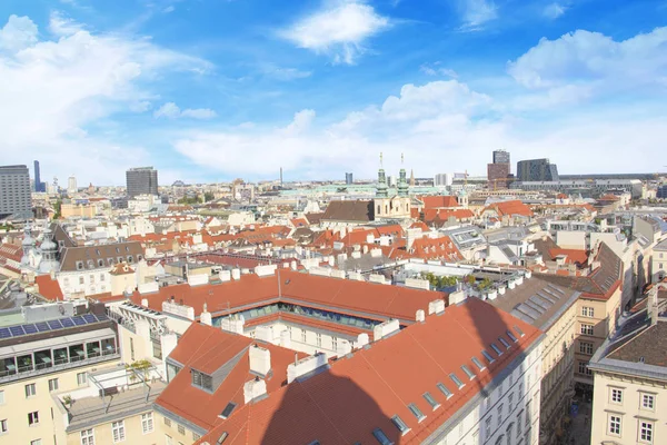 View City Observation Deck Stephen Cathedral Vienna Austria — стоковое фото