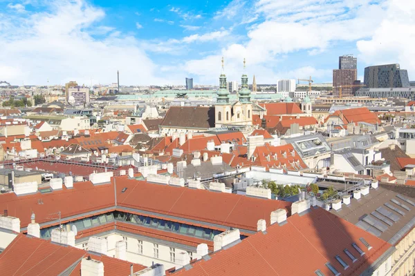 View City Observation Deck Stephen Cathedral Vienna Austria — стоковое фото