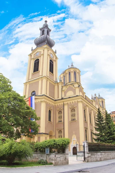 Pandangan Indah Tentang Gereja Katedral Kelahiran Santa Perawan Maria Sarajevo — Stok Foto