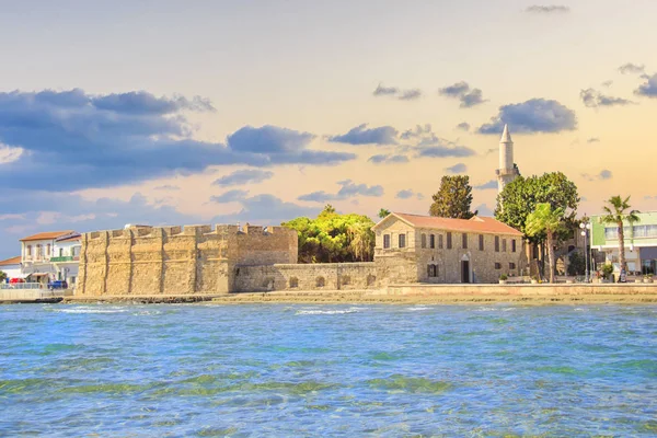 Güzel Bir Kale Larnaka Kıbrıs Adası Manzarası — Stok fotoğraf