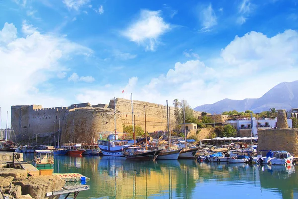 Hermosa Vista Bahía Kyrenia Kyrenia Girne Norte Chipre — Foto de Stock